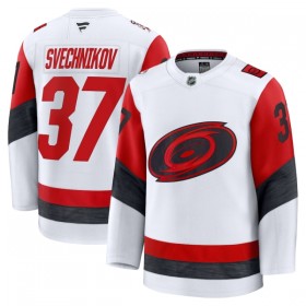 Miesten NHL Carolina Hurricanes Pelipaita 2025-26 Fanatics Premium Andrei Svechnikov Vieras Valkoinen